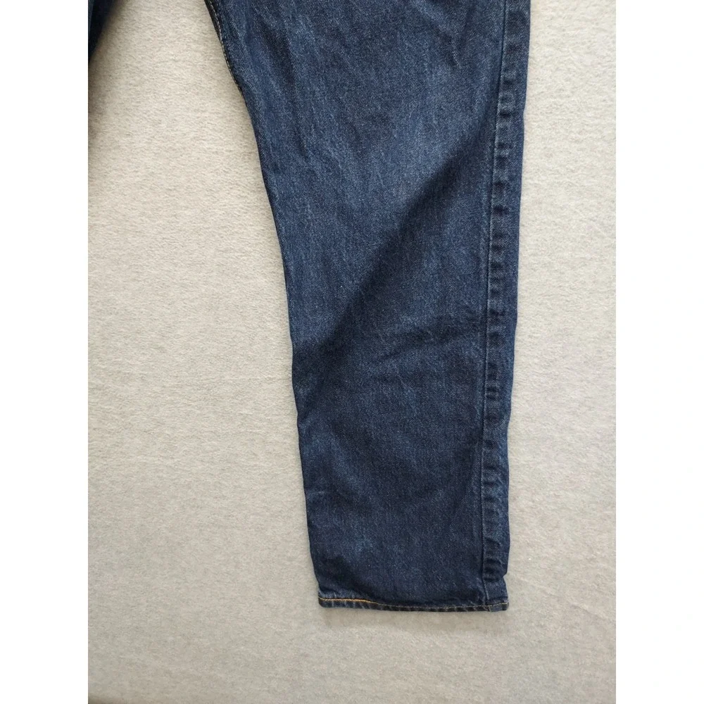 Levis Men Denim Jeans 36 Blue Zip Button 5 Pockets High Rise Straight Outdoor